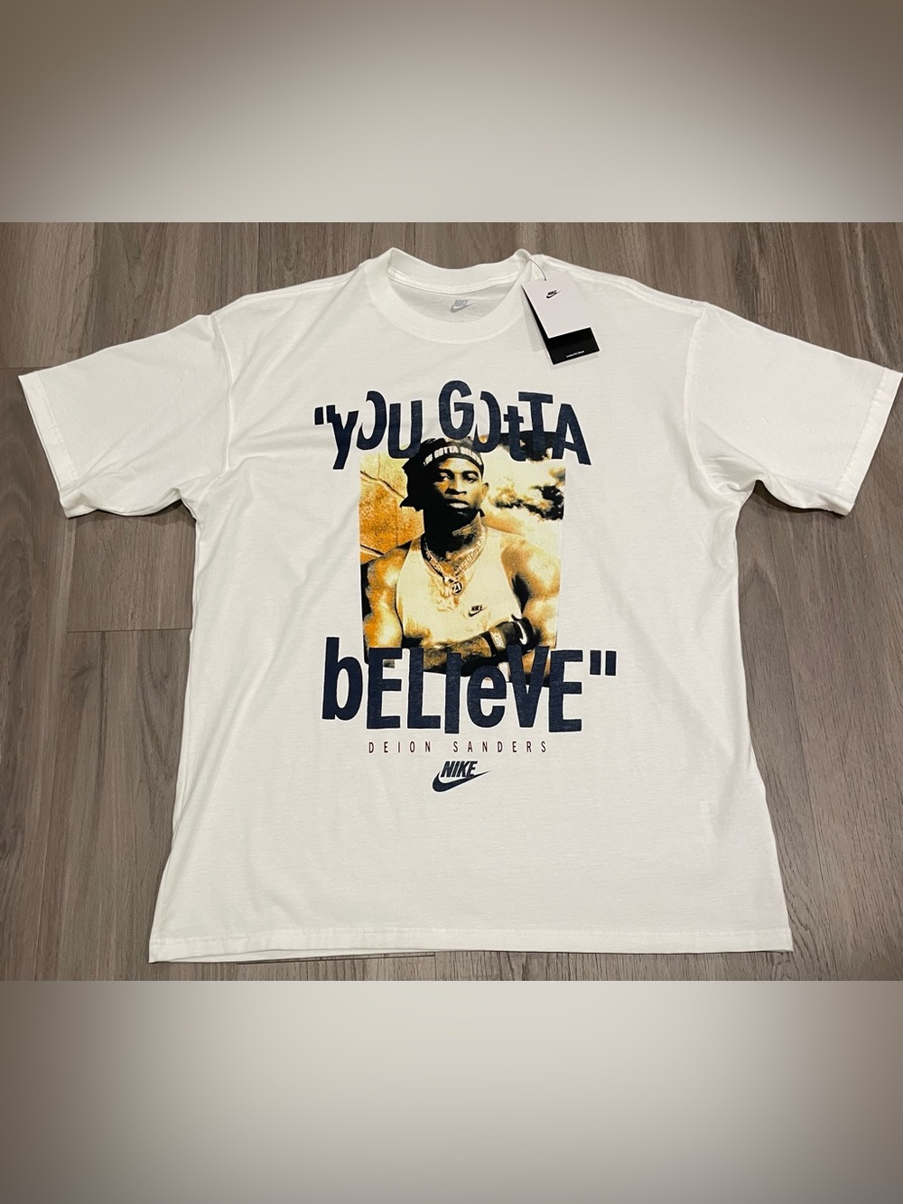 New Nike ‘Prime Time” Deion Sanders “You Gotta Believe” Retro T-Shirt — Size M